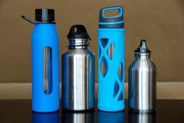 Use reusable water bottles for a zero waste lifestyle.