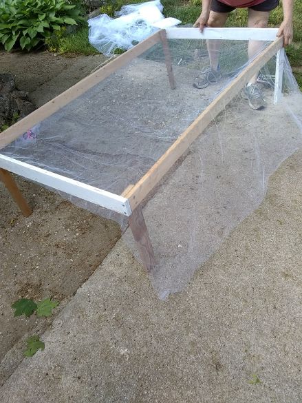 Tulle Frame for protecting the garden from insect damage